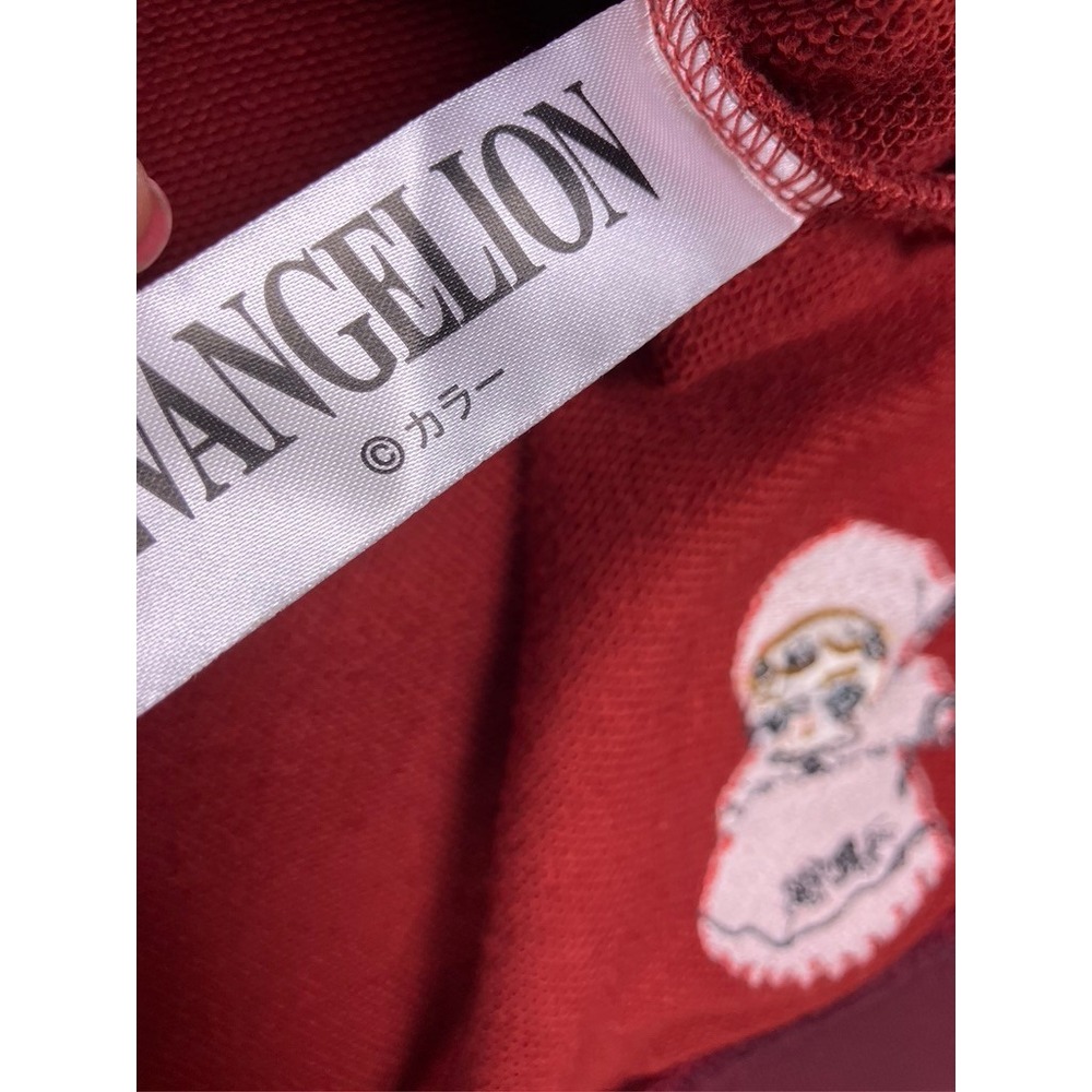 Graniph Evangelion Asuka Sweatshirt Womens Medium Red 02 Embossed Pullover Anime - Picture 7 of 10